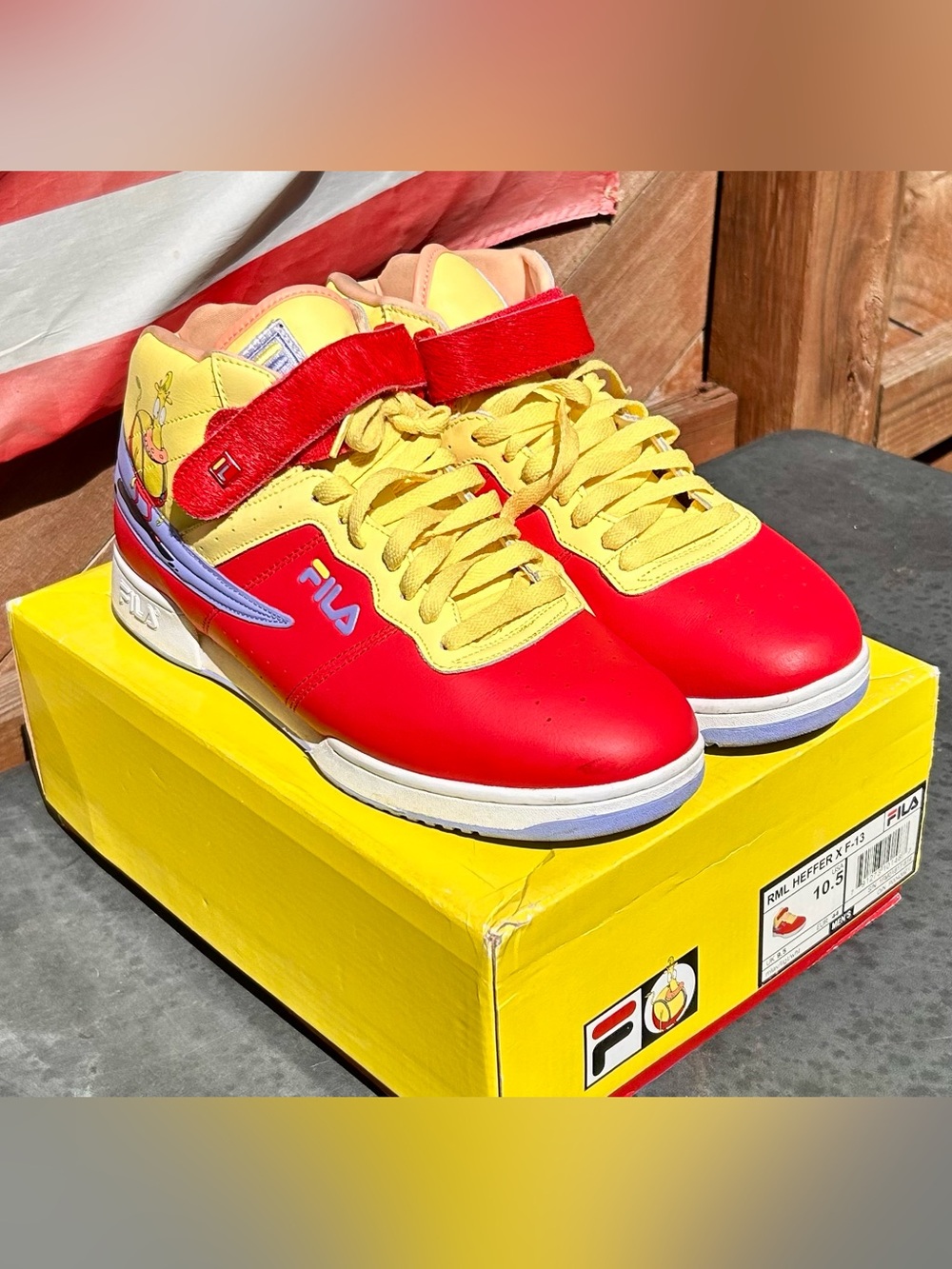 FILA Rocko's Modern Life x Fila F-13 'Heffer' sneakers. Size 10.5